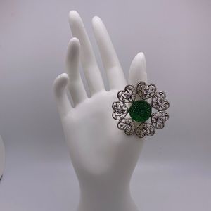 Cool Ring With Silver Hearts